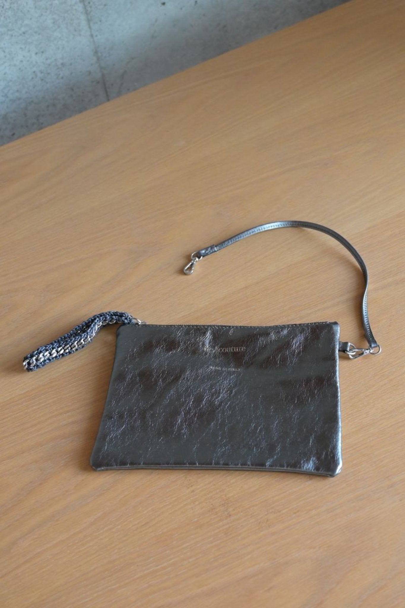 de Couture デクチュール チェーンレザートートバッグ 横長 Mサイズ ポーチ