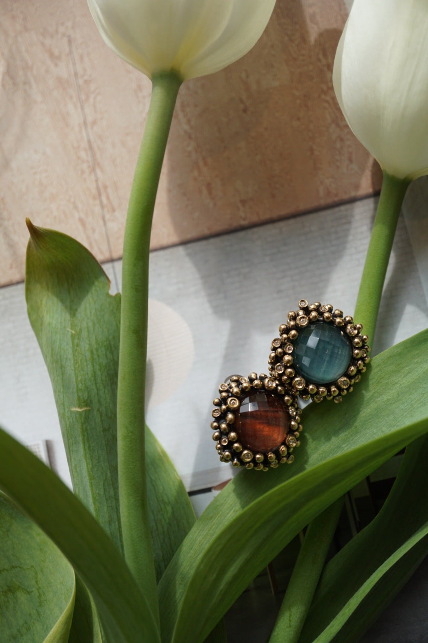 ダニエラデマルキ Daniela de Marchi D di Diamond Collection ディーディーダイヤモンドコレクション リング レッドタイガーアイ 黒蝶貝 クリスタル フリーサイズ