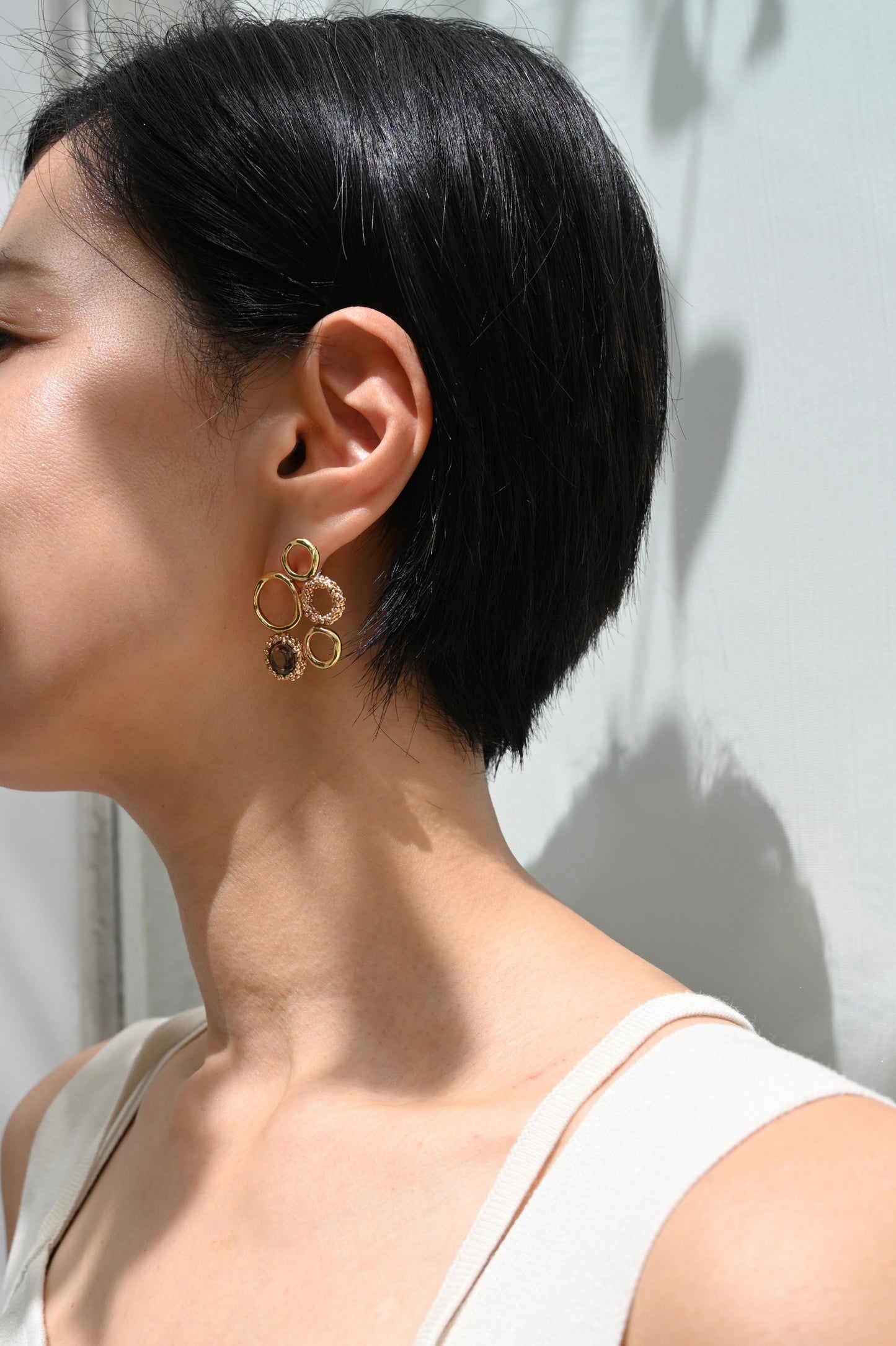 ダニエラデマルキ Daniela de Marchi Inclusion Collection インクルージョンコレクション ピアス スモーキークォーツ