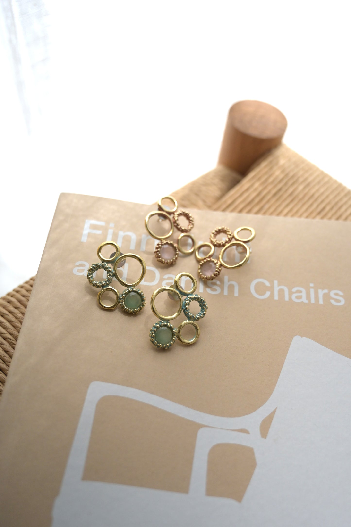 ダニエラデマルキ Daniela de Marchi Inclusion Collection インクルージョンコレクション イヤリング ローズクォーツ