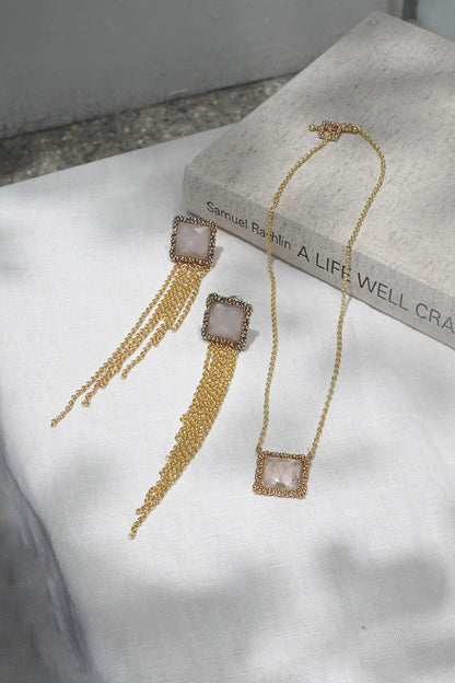 ダニエラデマルキ/Daniela de Marchi<br>Gatsby Collection <br>イヤリング（Earring）［OR1361 OVI ローズクォーツ］