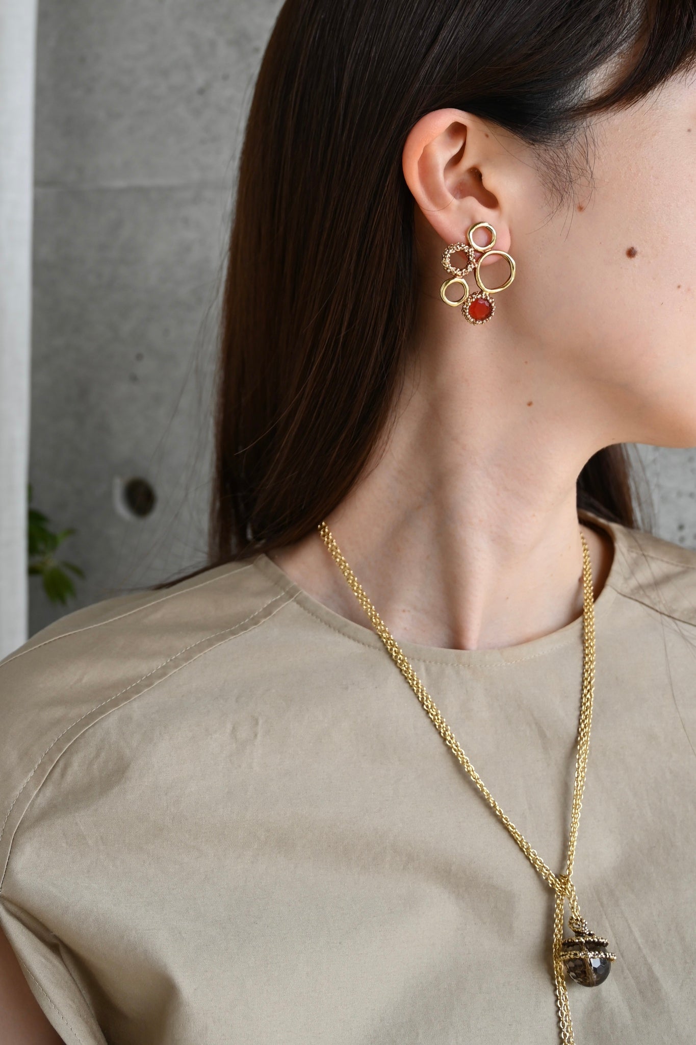 ダニエラデマルキ / Daniela de Marchi <br> Inclusion Collection<br>ピアス（Pierces）［OR1382 ORA カーネリアン］