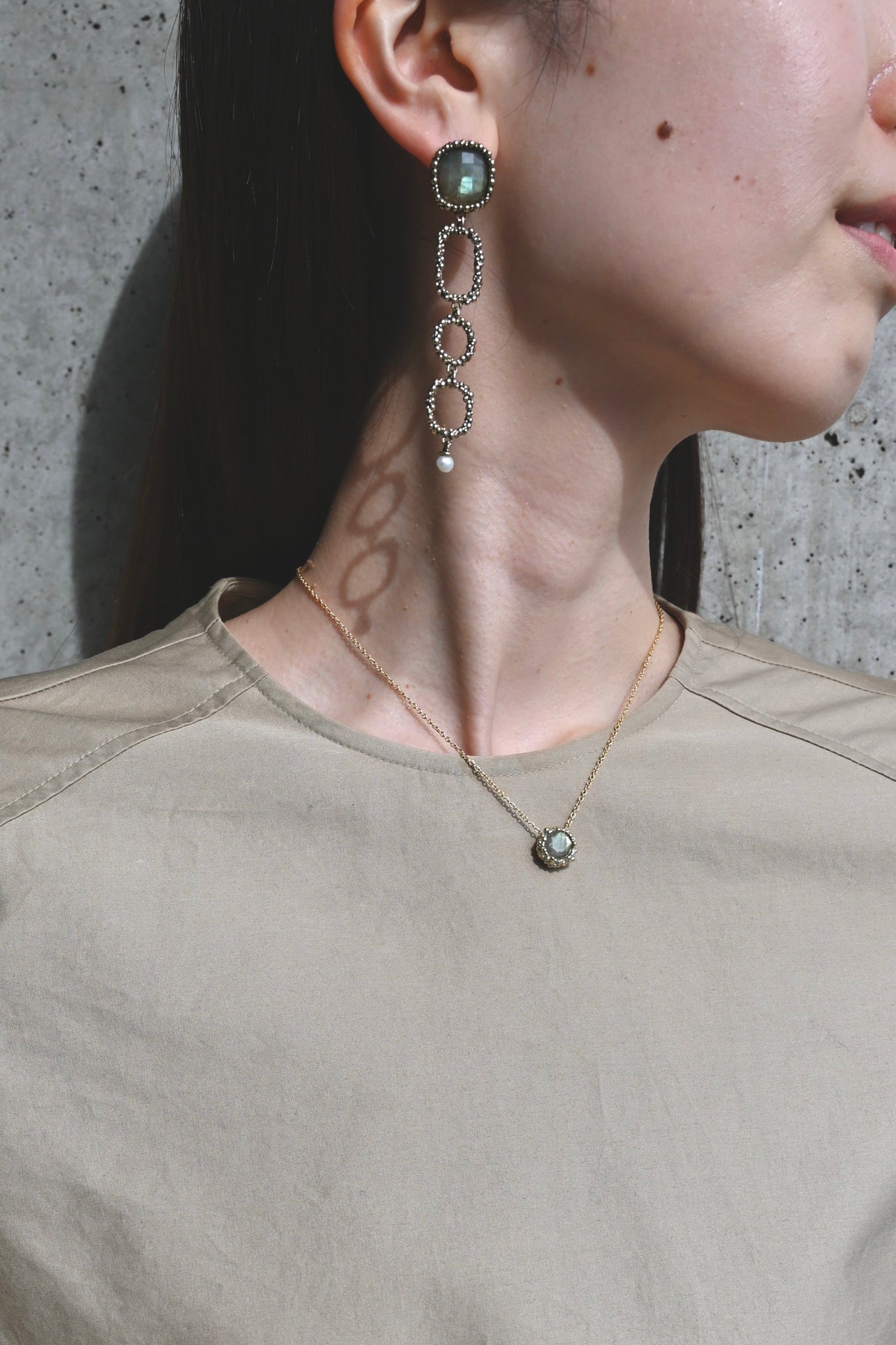 ダニエラデマルキ/Daniela de Marchi<br>Little Secrets collection<br>ピアス（Pierces）［OR1271 OBR ラブラドライト］