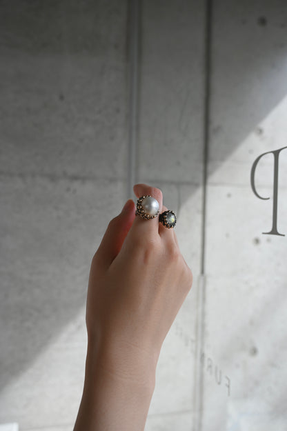 ダニエラデマルキ / Daniela de Marchi <br> BIG BANG Collection <br>リング（Ring)［AN0232 BBR  パール/ラブラドライト］Free Size