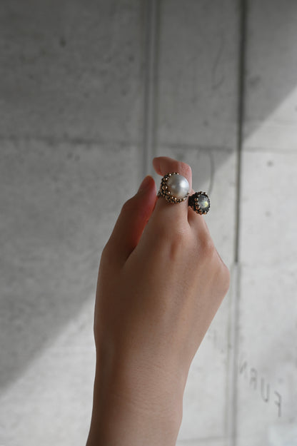 ダニエラデマルキ / Daniela de Marchi <br> BIG BANG Collection <br>リング（Ring)［AN0232 BBR  パール/ラブラドライト］Free Size