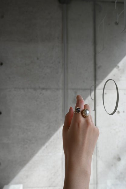 ダニエラデマルキ / Daniela de Marchi <br> BIG BANG Collection <br>リング（Ring)［AN0232 ORA  パール/スモーキークオーツ］Free Size