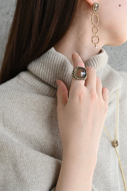 ダニエラデマルキ/Daniela de Marchi<br>Little Secrets collection<br>ピアス（Pierces）［OR1271 ORA スモーキークォーツ］