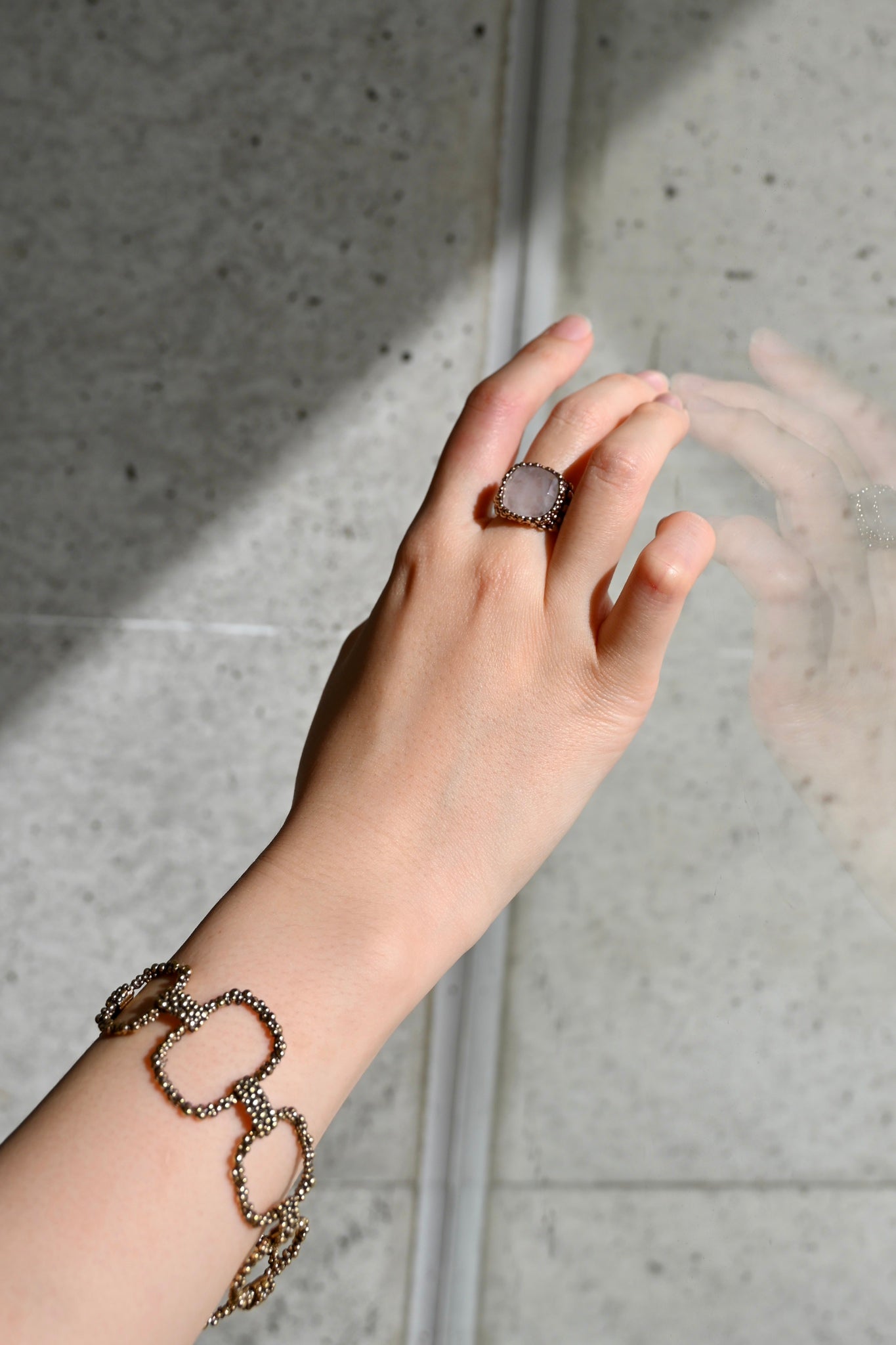 ダニエラデマルキ / Daniela de Marchi <br> La Voce  Collection <br>リング（Ring）［AN0219 OTVIO ローズクオーツ］フリーサイズ