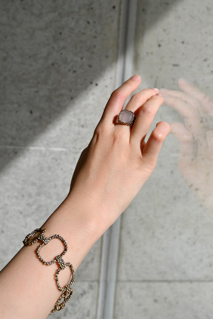 ダニエラデマルキ / Daniela de Marchi <br> La Voce  Collection <br>リング（Ring）［AN0219 OTVIO ローズクオーツ］フリーサイズ