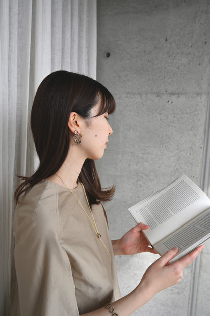 ダニエラデマルキ/Daniela de Marchi<br>Inclusion Collection<br> ピアス（Pieces）[OR1382 BBR スモーキークォーツ]