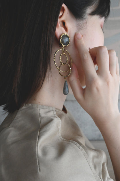ダニエラデマルキ/Daniela de Marchi<br>Intramontabili Collection<br>イヤリング（Earrings）[OR1093 BBR ラブラドライト］