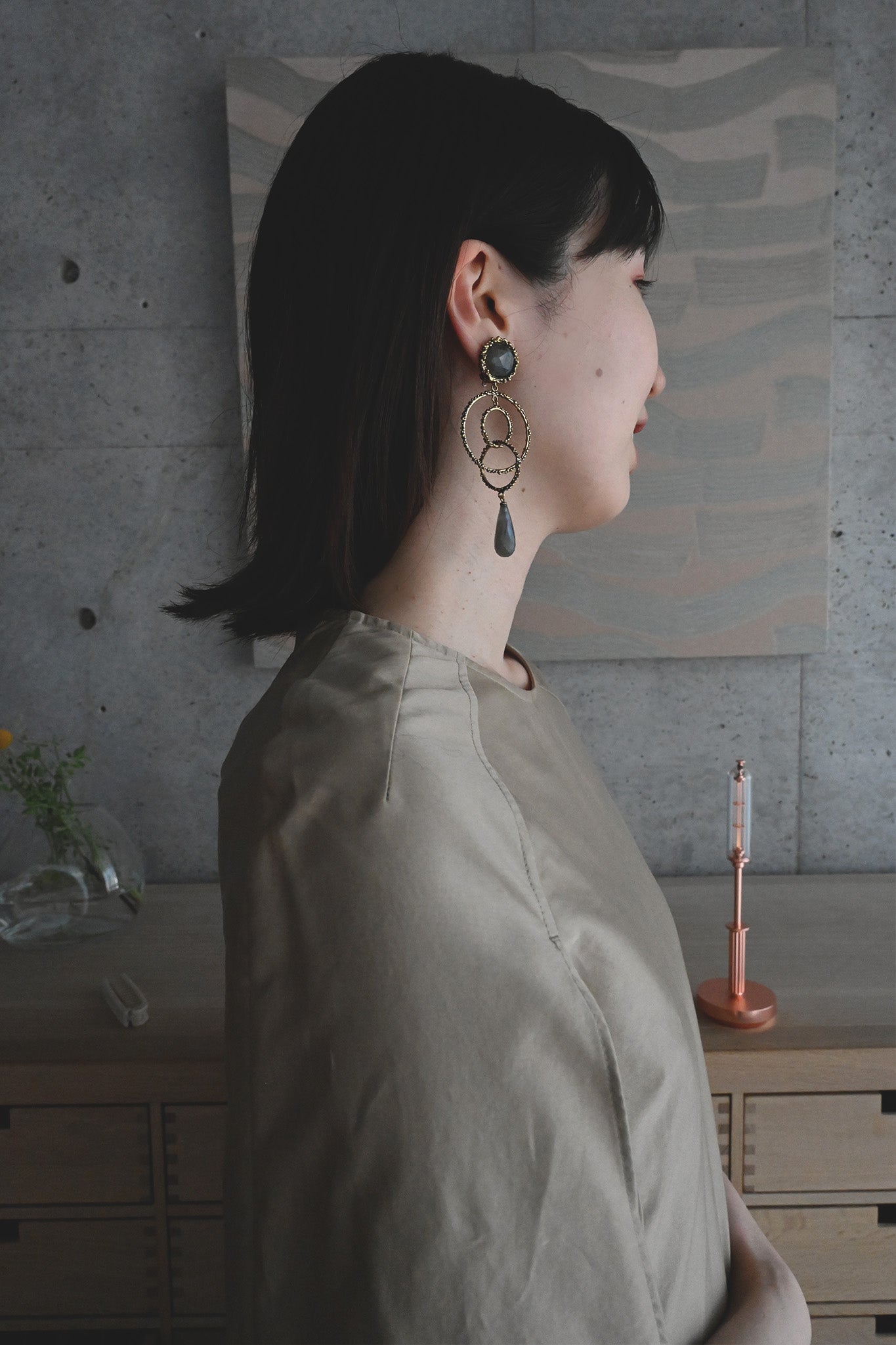 ダニエラデマルキ/Daniela de Marchi<br>Intramontabili Collection<br>イヤリング（Earrings）[OR1093 BBR ラブラドライト］