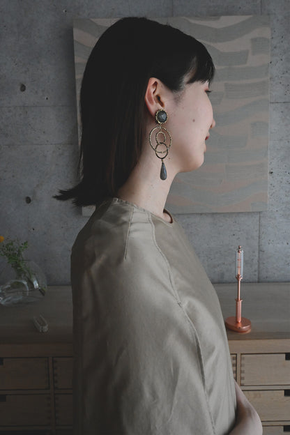 ダニエラデマルキ/Daniela de Marchi<br>Intramontabili Collection<br>イヤリング（Earrings）[OR1093 BBR ラブラドライト］