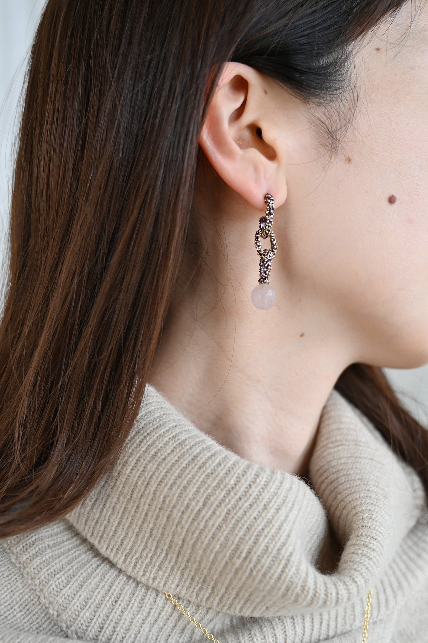 ダニエラデマルキ / Daniela de Marchi <br> Empatia Collection <br>ピアス（Pierce）［OR1437 OVI ローズクオーツ］