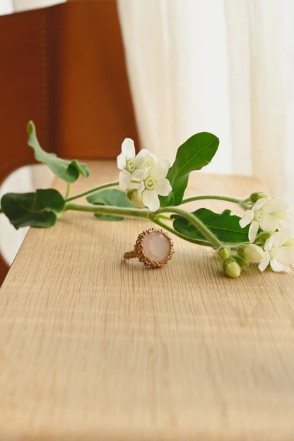 ダニエラデマルキ/Daniela de Marchi<br>Inclusion Collection <br>リング（Ring）［AN0211 BCH ローズクオーツ］＃11