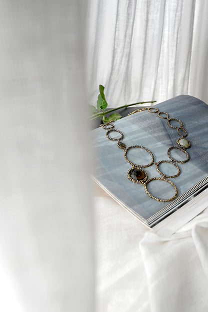 ダニエラデマルキ/Daniela de Marchi<br>Contaminazioni Collection<br>ネックレス（Necklace）［CL5466 OBR  スモーキークオーツ×ニュージェイド×ラブラドライト］