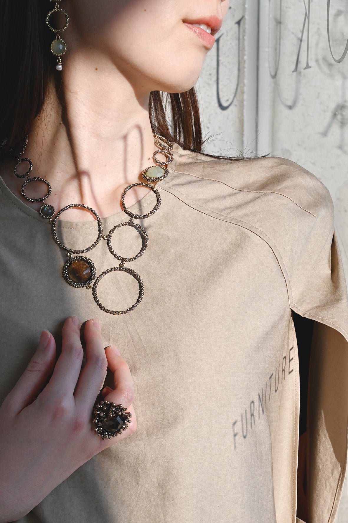 ダニエラデマルキ/Daniela de Marchi<br>Contaminazioni Collection<br>ネックレス（Necklace）［CL5466 OBR  スモーキークオーツ×ニュージェイド×ラブラドライト］