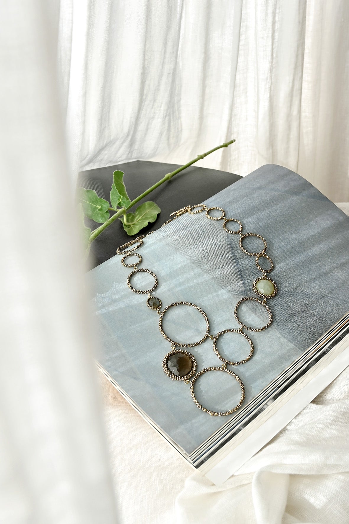 ダニエラデマルキ/Daniela de Marchi<br>Contaminazioni Collection<br>ネックレス（Necklace）［CL5466 OBR  スモーキークオーツ×ニュージェイド×ラブラドライト］