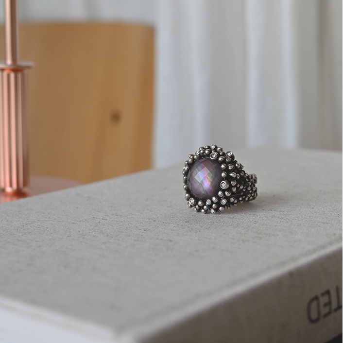 ダニエラデマルキ/Daniela de Marchi <br>D di Diamond Collection<br>リング（Ring）［AN909 ABR アメジスト/白蝶貝/クリスタル］freesize