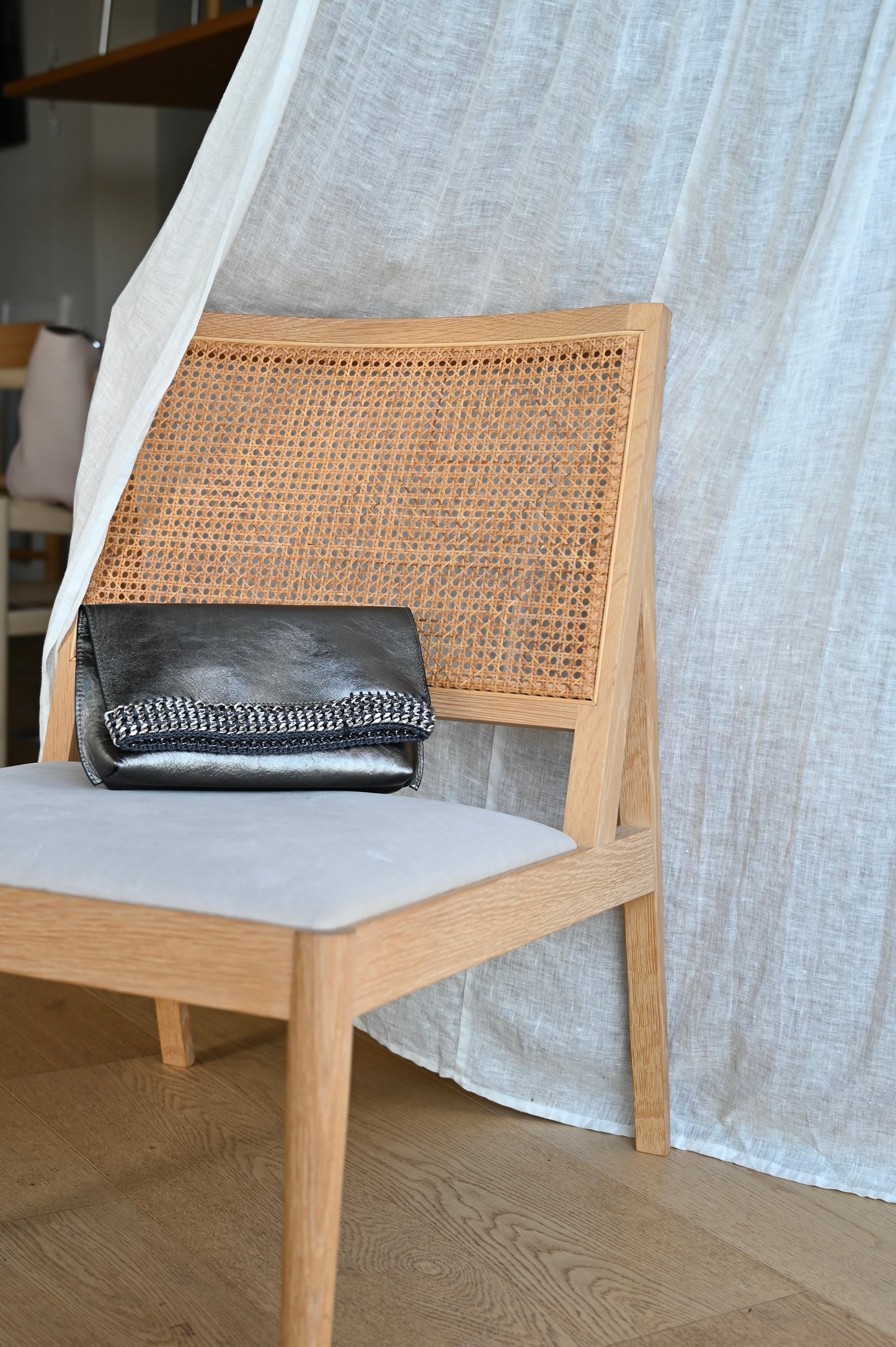 【オーダー】デ・クチュール/de Couture<br>クラッチバッグ <br> Metallic BlackSilver