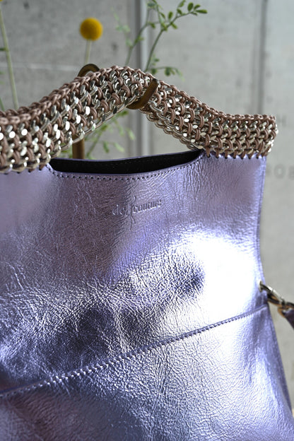 デ・クチュール/de Couture<br>クラッチバッグ（ショルダーベルト付） <br> Metalic Lavender  メタリックラベンダー