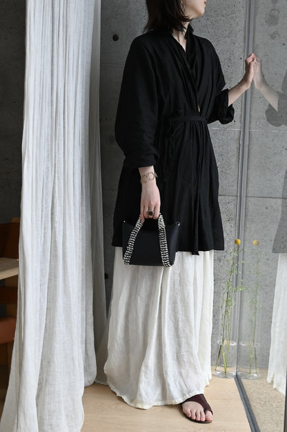 デ・クチュール/de Couture<br>2WAY チェーン レザー トートバッグ SSサイズ (ショルダーベルト付)<br>Black ブラック