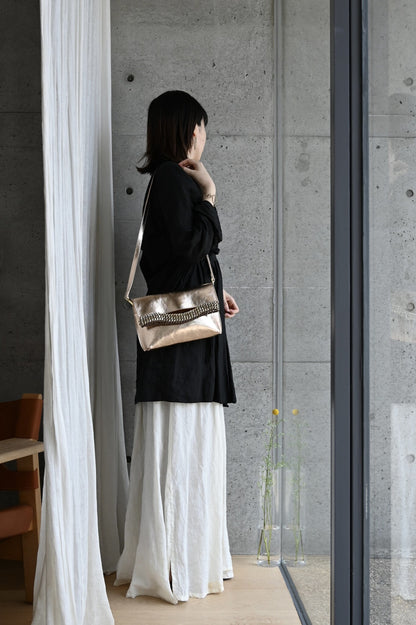 デ・クチュール/de Couture<br>クラッチバッグ（ショルダーベルト付） <br> Pink Gold ピンクゴールド
