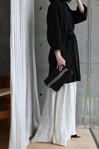 デ・クチュール/de Couture<br>クラッチバッグ（ショルダーベルト付） <br> Black ブラック
