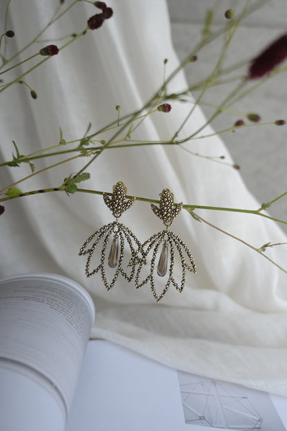 ダニエラデマルキ/Daniela de Marchi<br>Jungle Collection<br> イヤリング（Earrings ）［OR1422 OBR スモーキークォーツ］