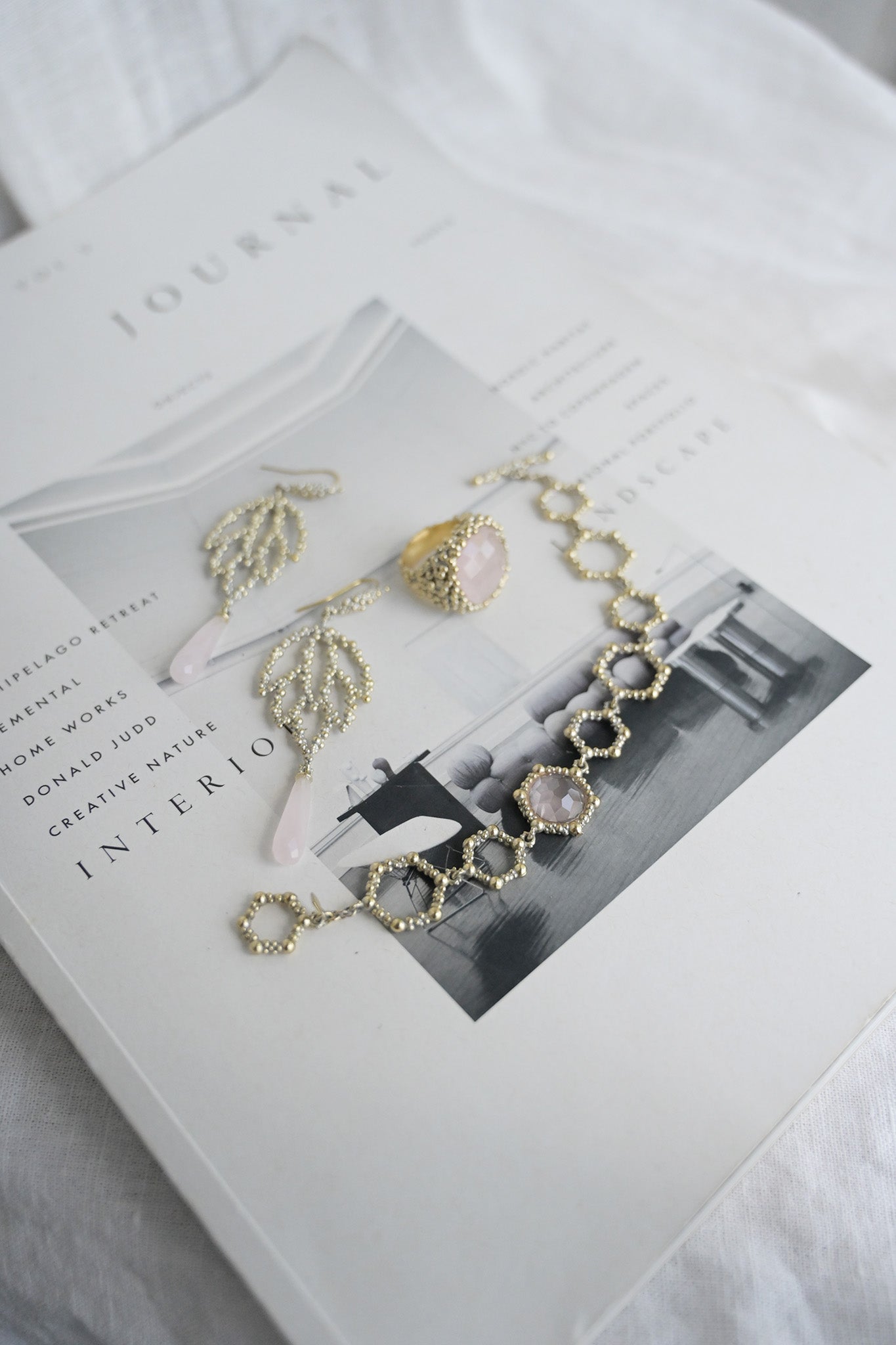 ダニエラデマルキ/Daniela de Marchi<br>Honey Collection<br>ブレスレット（Bracelet with Stone）） [ BR 3112 OTAG ローズクォーツ ]