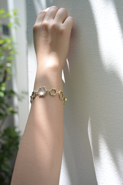 ダニエラデマルキ/Daniela de Marchi<br>Honey Collection<br>ブレスレット（Bracelet with Stone）） [ BR 3112 OTAG ローズクォーツ ]