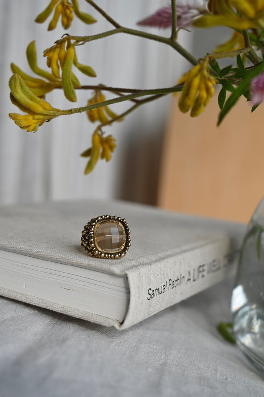 ダニエラデマルキ / Daniela de Marchi <br> La Voce  Collection <br>リング（Ring）［AN0223 OBR スモーキークオーツ ］フリーサイズ