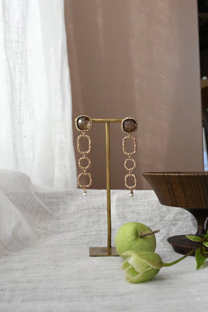 ダニエラデマルキ/Daniela de Marchi<br>Little Secrets collection<br>ピアス（Pierces）［OR1271 ORA スモーキークォーツ］