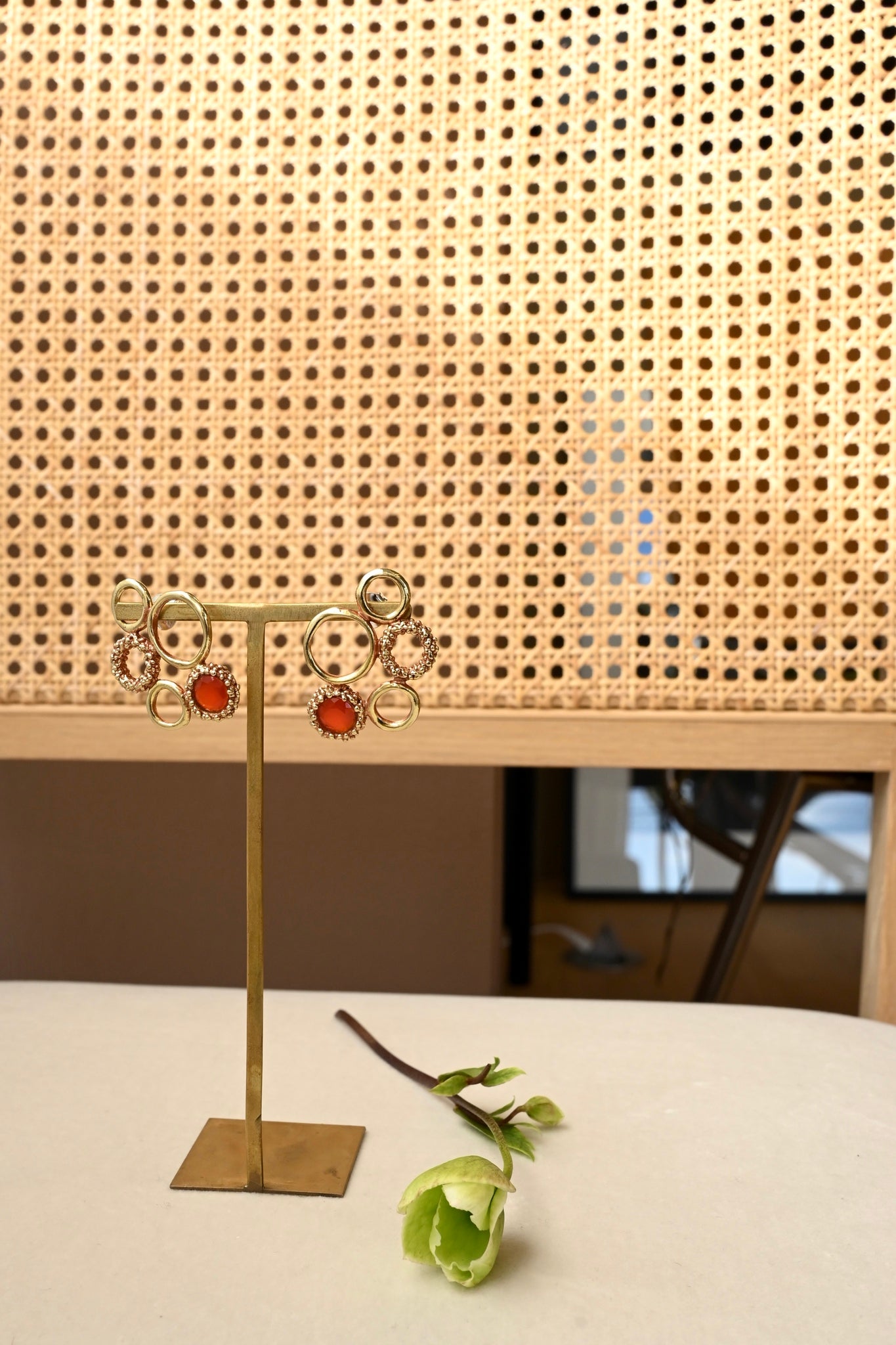 ダニエラデマルキ / Daniela de Marchi <br> Inclusion Collection<br>ピアス（Pierces）［OR1382 ORA カーネリアン］