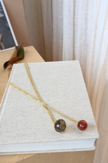 ダニエラデマルキ / Daniela de Marchi <br> Ghirigori Collection<br>ネックレス（Necklace）［ CL5491 OBR スモーキークオーツ×カーネリアン］