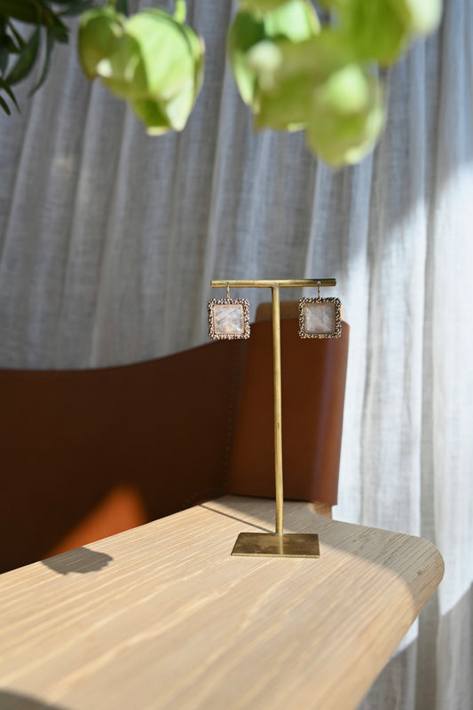 ダニエラデマルキ/Daniela de Marchi<br>Gatsby Collection <br>ピアス（Pierces）［OR1363 OVIO ローズクオーツ］