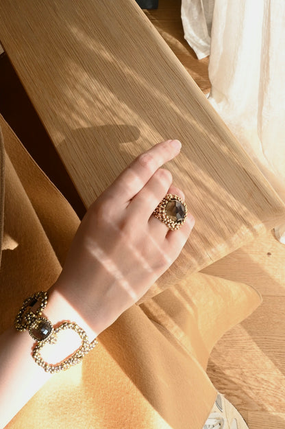 ダニエラデマルキ/Daniela de Marchi<br>Sweet&sour Collection <br>リング（Ring）［AN155 ORA スモーキークォーツ］