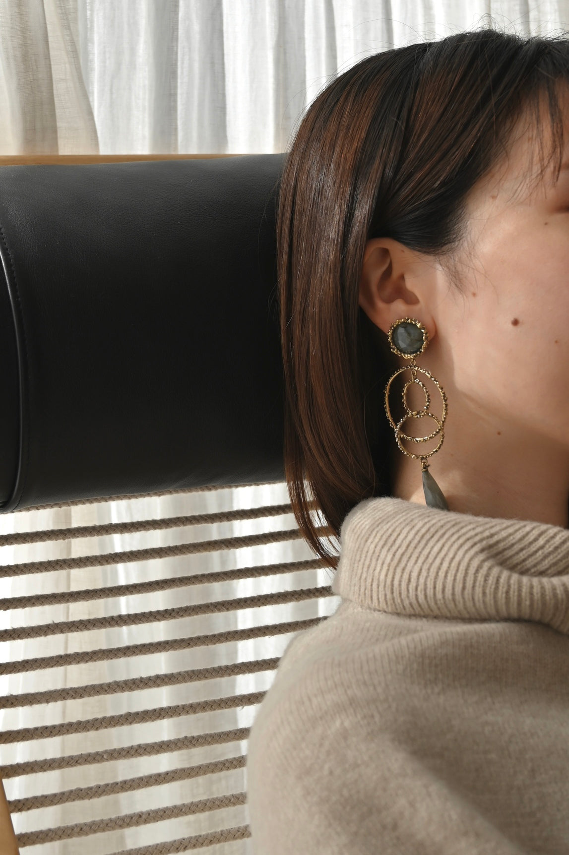 ダニエラデマルキ/Daniela de Marchi<br>Intramontabili Collection<br>イヤリング（Earrings）[OR1093 BBR ラブラドライト］