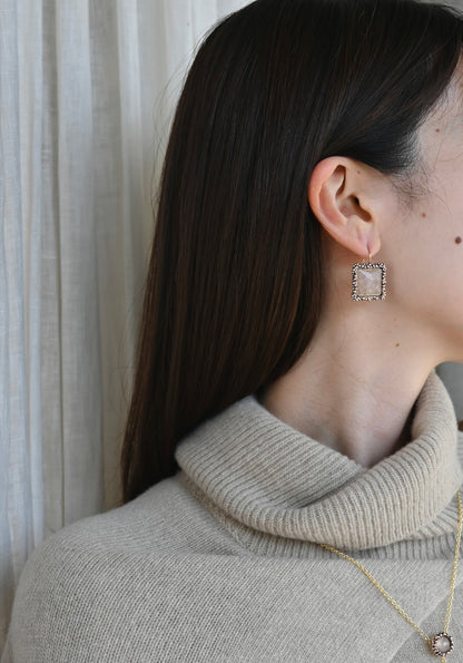 ダニエラデマルキ/Daniela de Marchi<br>Gatsby Collection <br>ピアス（Pierces）［OR1363 OVIO ローズクオーツ］