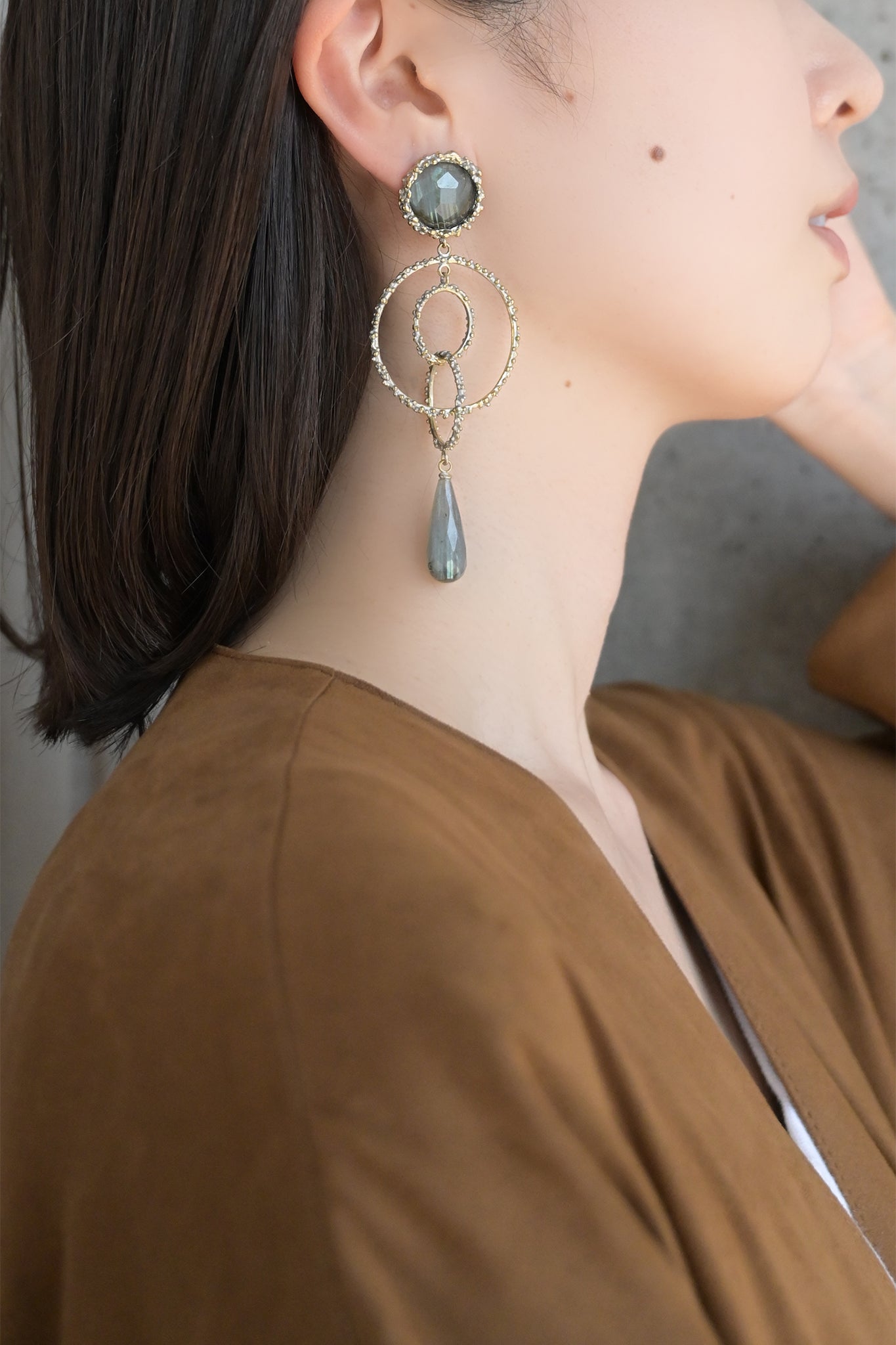 ダニエラデマルキ/Daniela de Marchi<br>Intramontabili Collection<br>イヤリング（Earrings）［OR1093 OAG  ラブラドライト］