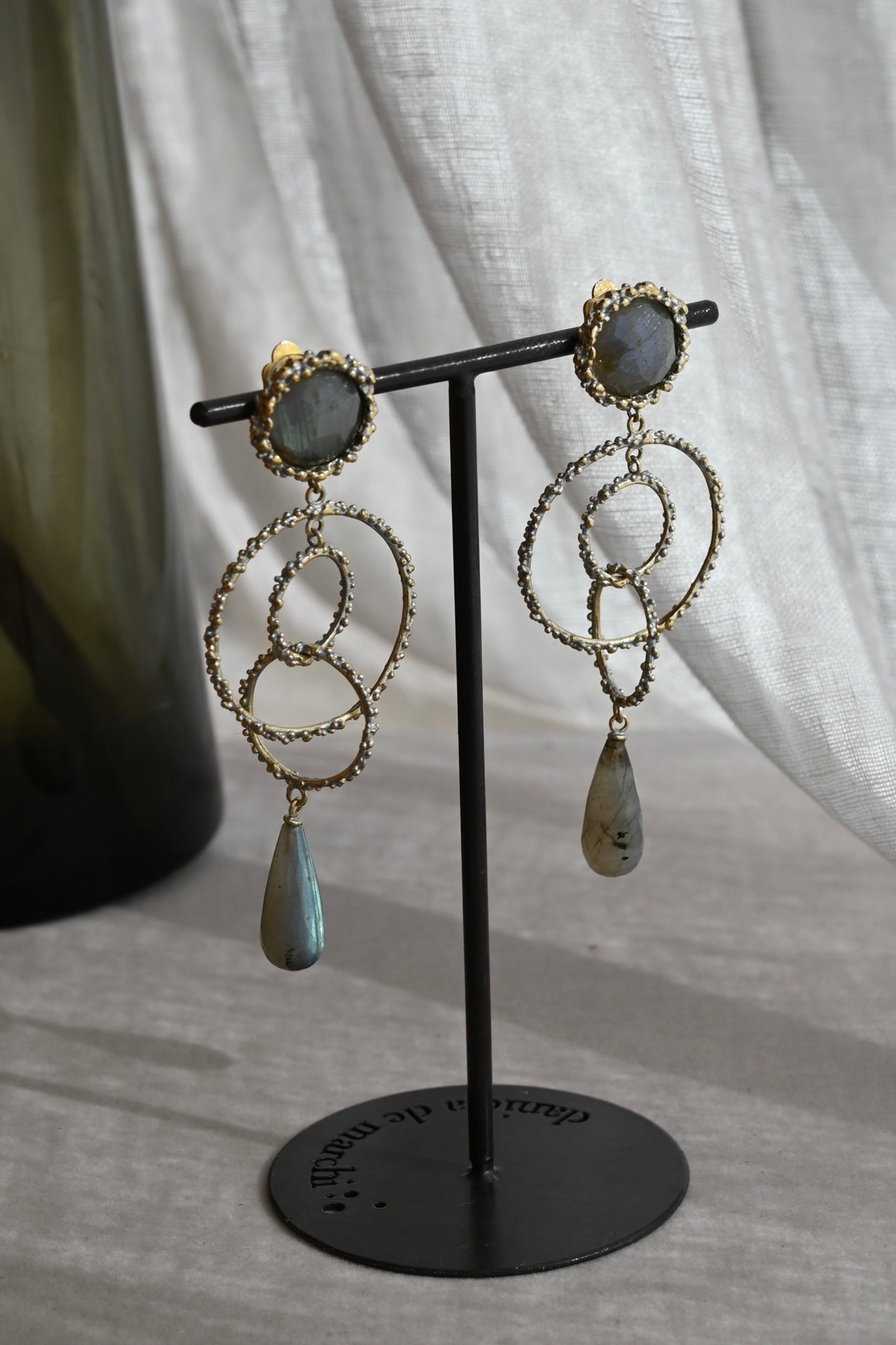 ダニエラデマルキ/Daniela de Marchi<br>Intramontabili Collection<br>イヤリング（Earrings）[OR1093 OBR ラブラドライト］