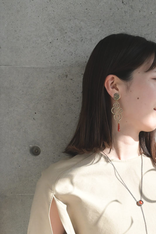 ダニエラデマルキ / Daniela de Marchi <br> Ghiligori Collection<br>イヤリング（Earrings） [OR1187 OBR カーネリアン]