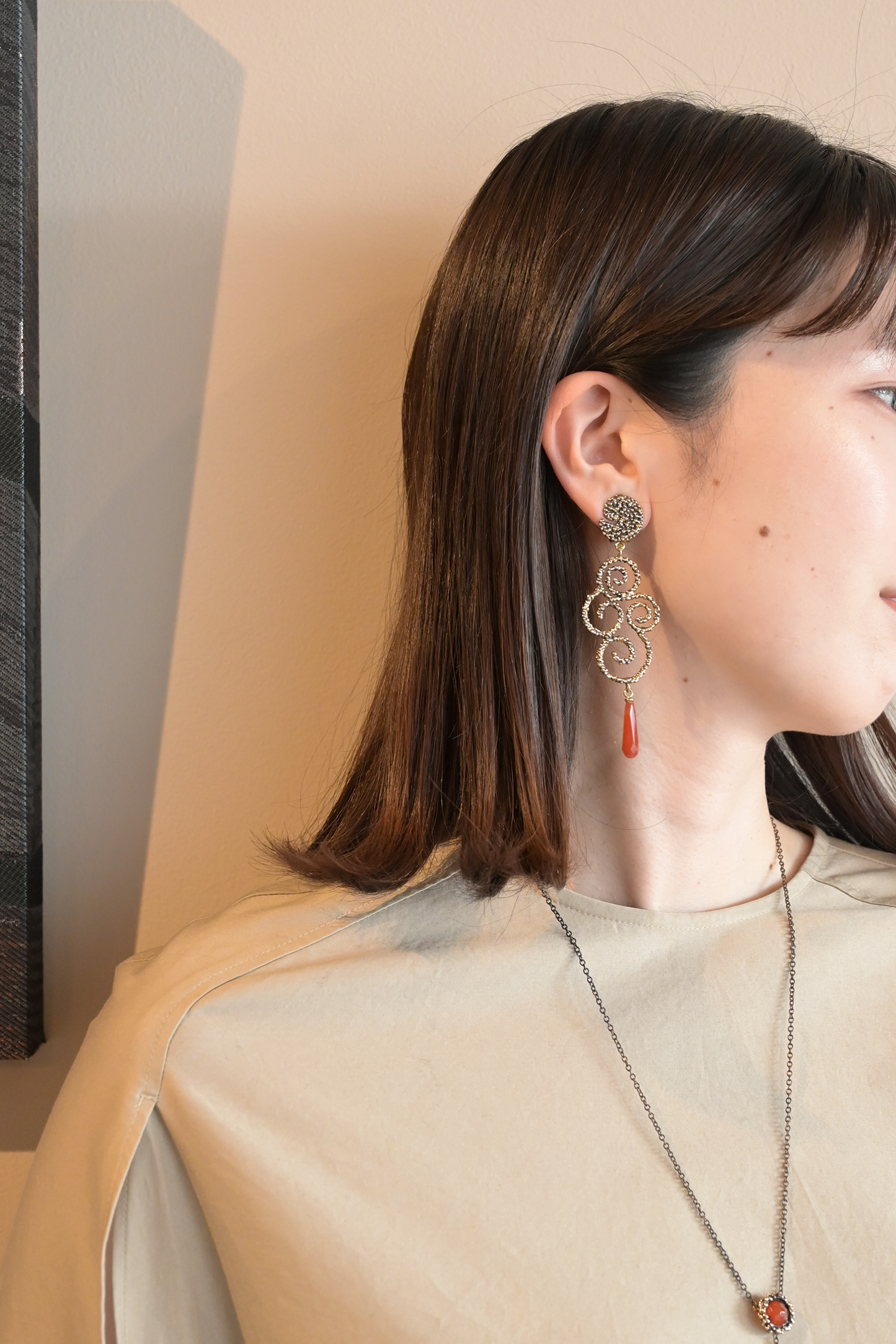 ダニエラデマルキ / Daniela de Marchi <br> Ghiligori Collection<br>イヤリング（Earrings） [OR1187 OBR カーネリアン]