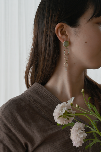 ダニエラデマルキ/Daniela de Marchi<br>Little Secrets collection<br>ピアス（Pierces）［OR1271 OAG ニュージェイド］