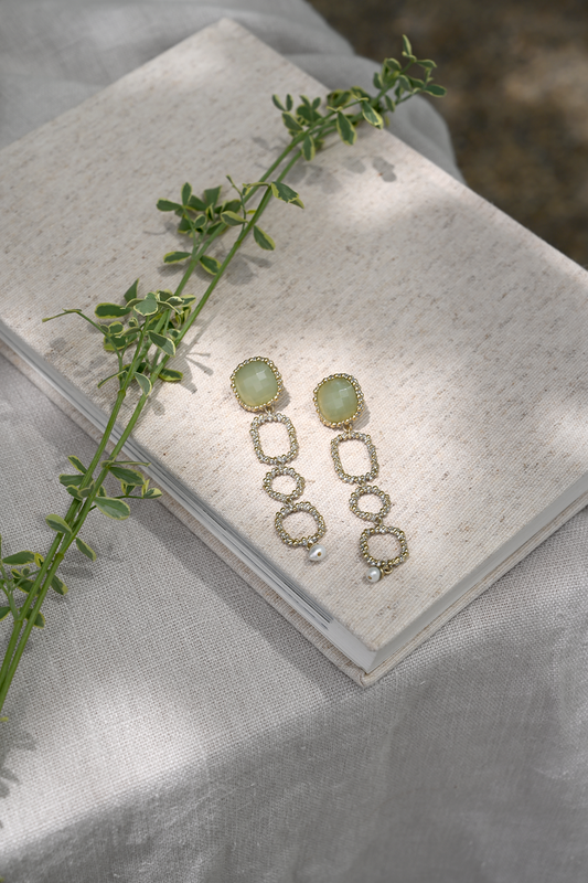 ダニエラデマルキ/Daniela de Marchi<br>Little Secrets collection<br>ピアス（Pierces）［OR1271 OAG ニュージェイド］