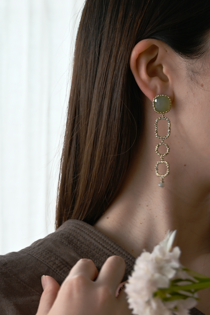 ダニエラデマルキ/Daniela de Marchi<br>Little Secrets collection<br>ピアス（Pierces）［OR1271 OAG ニュージェイド］