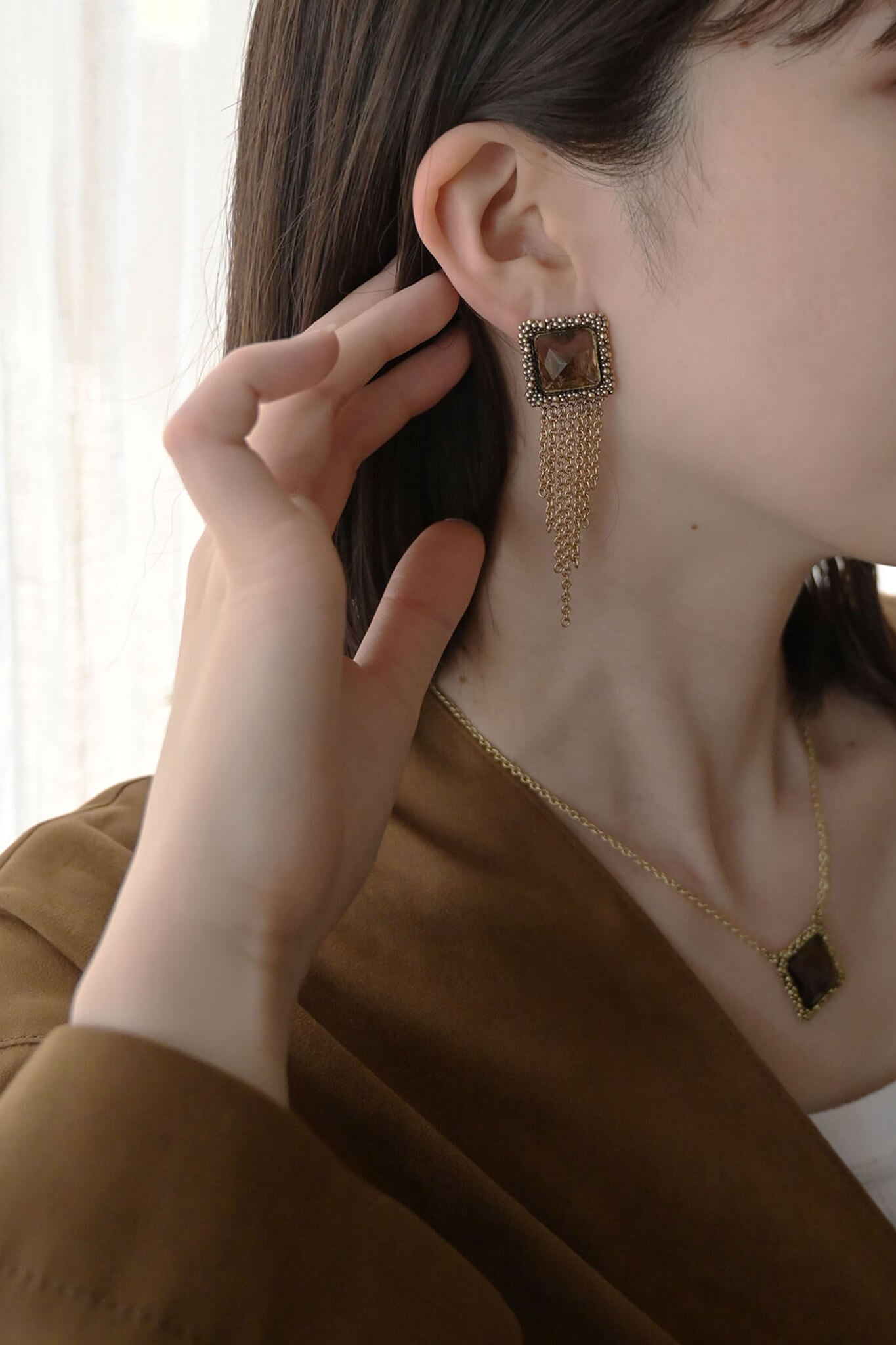 ダニエラデマルキ/Daniela de Marchi<br>Gatsby Collection<br> イヤリング（Earrings）［OR1362 OBR スモーキークォーツ ］