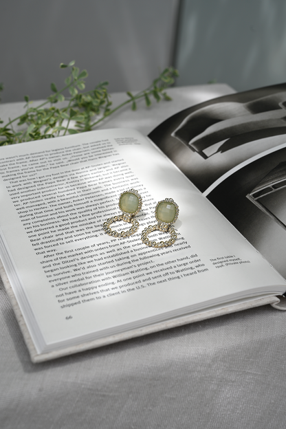ダニエラデマルキ/Daniela de Marchi<br>La Voce Collection<br>イヤリング（Earrings）［OR1406 OAG ニュージェイド］