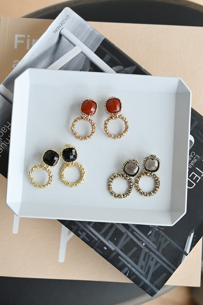 ダニエラデマルキ/Daniela de Marchi<br>La Voce Collection<br>ピアス（Pierces）［OR1406 OBR スモーキークォーツ］