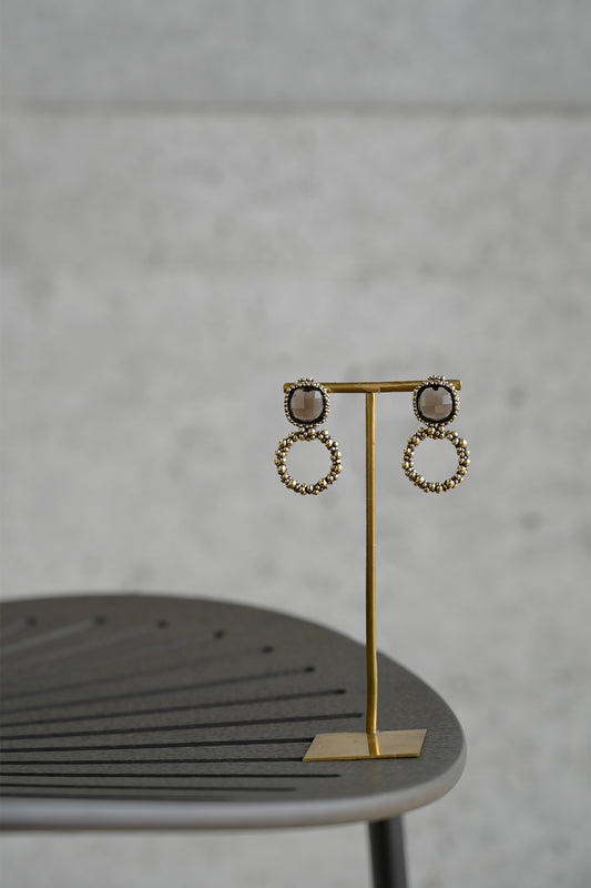 ダニエラデマルキ/Daniela de Marchi<br>La Voce Collection<br>ピアス（Pierces）［OR1406 OBR スモーキークォーツ］